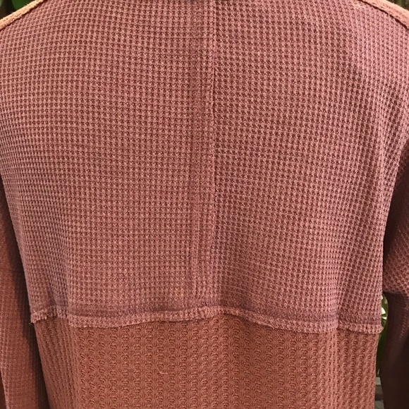Love Riche rosewood Waffle Knit Crew Neck top - Picture 5 of 8